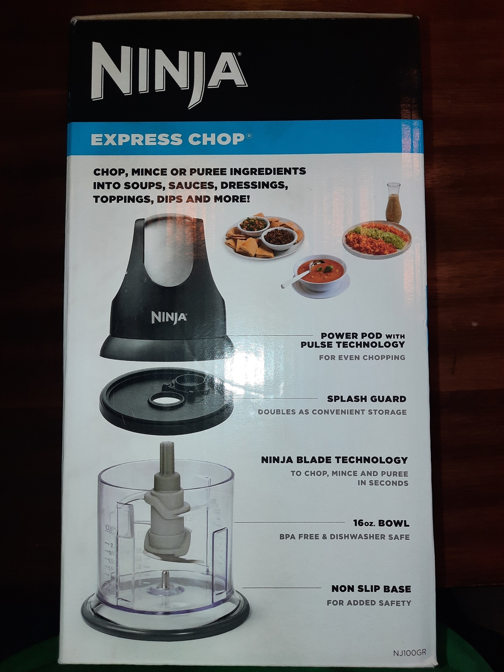NWT Ninja Express Chop Mini Chopper New In Box Includes 16oz. 2 Cup Bowl - Picture 3 of 7